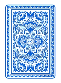 Klassische blaue Rückseite